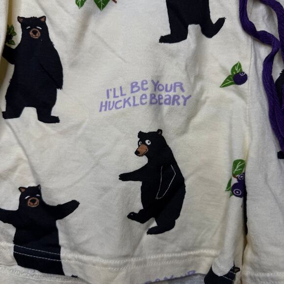 Wild and Cozy Sleep Shorts Women's XL Cream and Purple Huckleberry Pajama Bottom - Picture 4 of 10